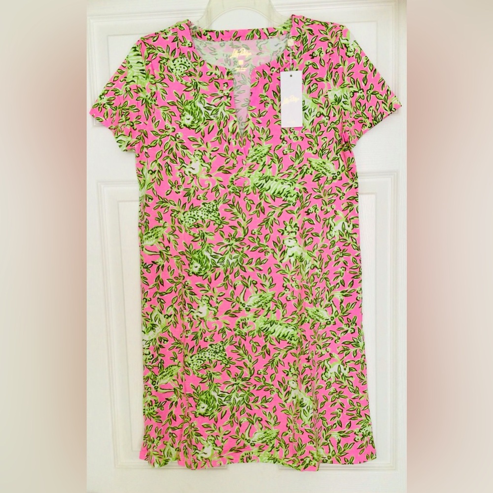 Lilly Pulitzer Dev Dress-Rousseau Pink Mane Character Energy - New in Package - Picture 2 of 10